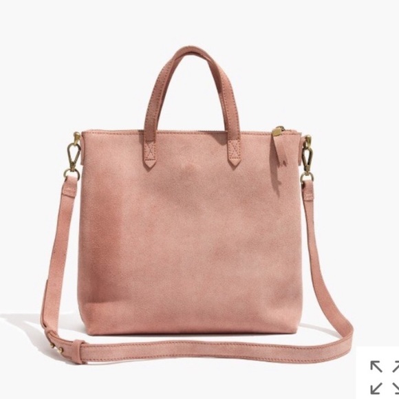 pink suede tote